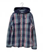 POLO RALPH LAURENポロ・ラルフローレン）の古着「フードネルパーカー」｜ネイビー×ブルー