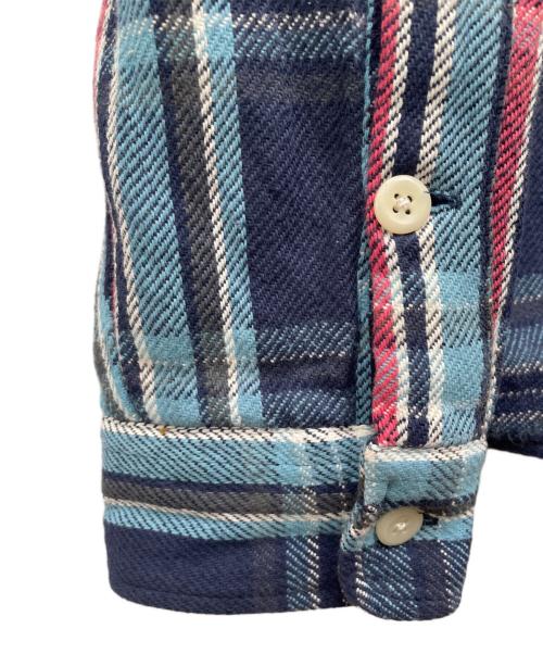 POLO RALPH LAUREN（ポロ・ラルフローレン）POLO RALPH LAUREN (ポロ・ラルフローレン) フードネルパーカー ネイビー×ブルー サイズ:Mの古着・服飾アイテム