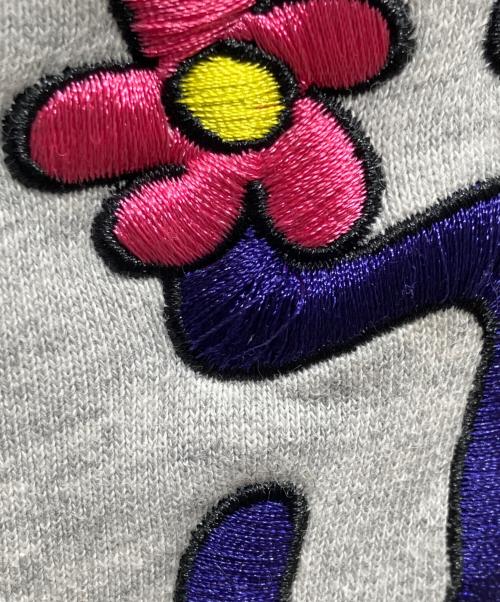 stussy（ステューシー）stussy (ステューシー) COLLEGIATE FLORAL HOODIE グレー サイズ:Lの古着・服飾アイテム