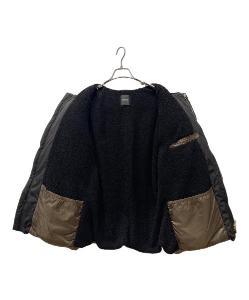 theory（セオリー）theory (セオリー) ダウンジャケット Shiny Daiichi Leon Sc ブラウン×ブラック サイズ:Sの古着・服飾アイテム