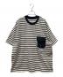 and wander（アンドワンダー）の古着「stripe pocket SS T」｜アイボリー×ネイビー
