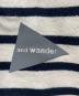 中古・古着 and wander (アンドワンダー) stripe pocket SS T アイボリー×ネイビー サイズ:XL 未使用品：7000円