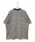 and wander (アンドワンダー) stripe pocket SS T アイボリー×ネイビー サイズ:XL 未使用品：7000円