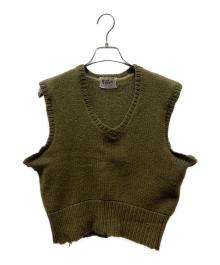 Rugby knitting mills（ラグビーニッティングミルズ）の古着「ベスト」｜カーキ