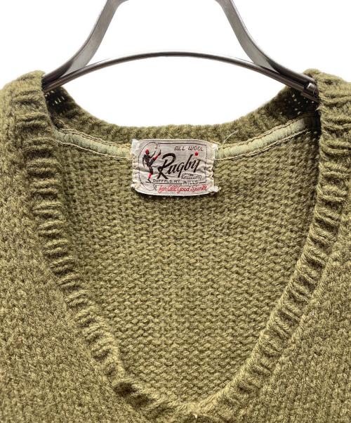 Rugby knitting mills（ラグビーニッティングミルズ）Rugby knitting mills (ラグビーニッティングミルズ) ベスト カーキ サイズ:不明の古着・服飾アイテム