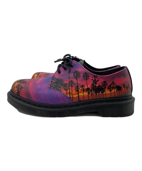 Dr.Martens（ドクターマーチン）Dr.Martens (ドクターマーチン) 3ホールシューズ パープル×オレンジ サイズ:M (US 8)の古着・服飾アイテム
