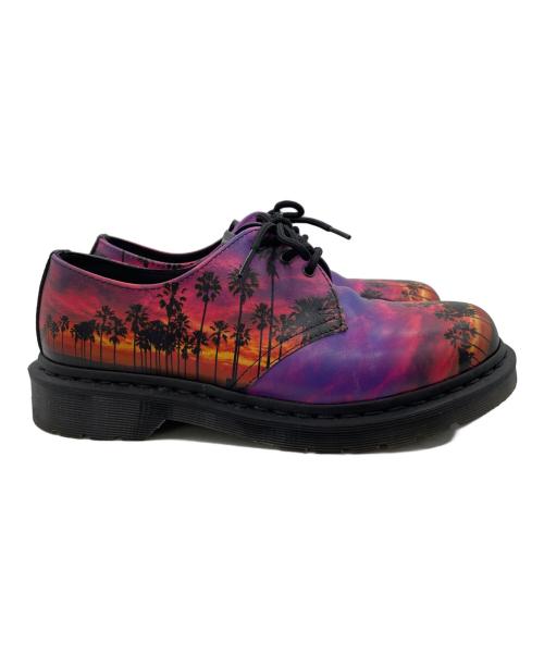 Dr.Martens（ドクターマーチン）Dr.Martens (ドクターマーチン) 3ホールシューズ パープル×オレンジ サイズ:M (US 8)の古着・服飾アイテム