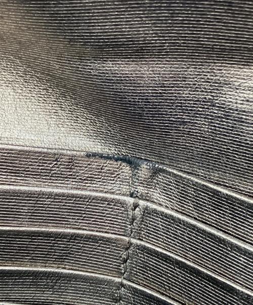 BOTTEGA VENETA（ボッテガベネタ）BOTTEGA VENETA (ボッテガベネタ) イントレチャート 長財布 メタリックの古着・服飾アイテム