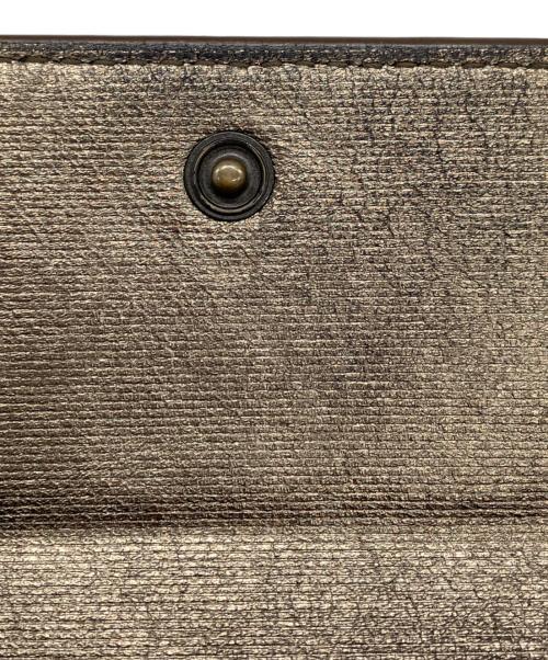 BOTTEGA VENETA（ボッテガベネタ）BOTTEGA VENETA (ボッテガベネタ) イントレチャート 長財布 メタリックの古着・服飾アイテム