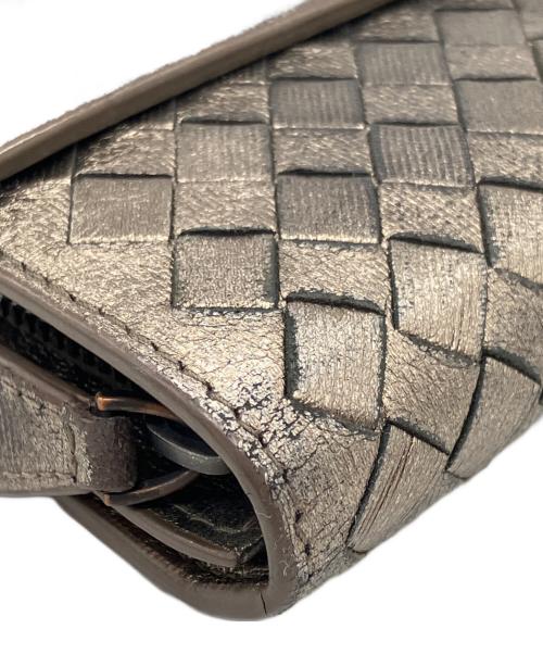 BOTTEGA VENETA（ボッテガベネタ）BOTTEGA VENETA (ボッテガベネタ) イントレチャート 長財布 メタリックの古着・服飾アイテム