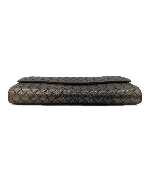 BOTTEGA VENETA（ボッテガベネタ）BOTTEGA VENETA (ボッテガベネタ) イントレチャート 長財布 メタリックの古着・服飾アイテム
