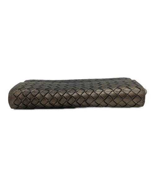 BOTTEGA VENETA（ボッテガベネタ）BOTTEGA VENETA (ボッテガベネタ) イントレチャート 長財布 メタリックの古着・服飾アイテム