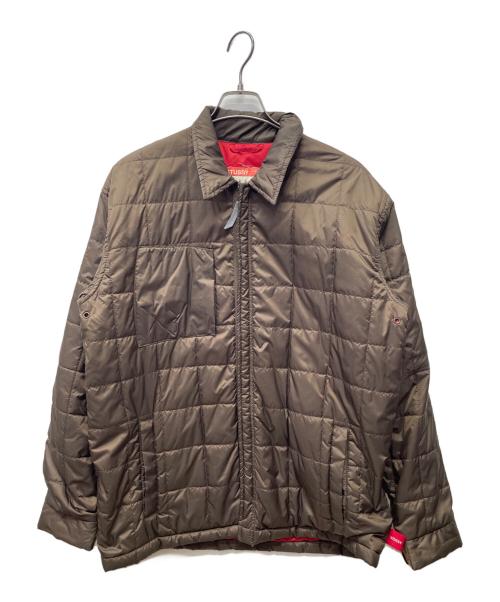 stussy（ステューシー）stussy (ステューシー) 中綿ジャケット キルティング OLD 90's~ ブラウン サイズ:Mの古着・服飾アイテム