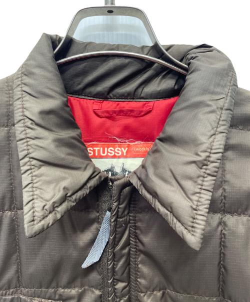 stussy（ステューシー）stussy (ステューシー) 中綿ジャケット キルティング OLD 90's~ ブラウン サイズ:Mの古着・服飾アイテム