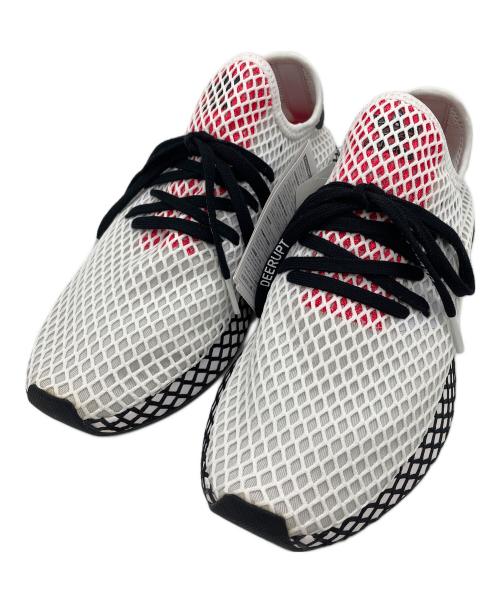 adidas（アディダス）adidas (アディダス) スニーカー DEERUPTRUNNER ホワイト×ブラック サイズ:27.5 未使用品の古着・服飾アイテム