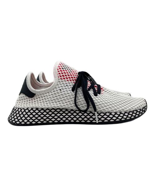 adidas（アディダス）adidas (アディダス) スニーカー DEERUPTRUNNER ホワイト×ブラック サイズ:27.5 未使用品の古着・服飾アイテム