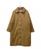 LACOSTEラコステ）の古着「ミニマルパデットロングコート」｜ブラウン