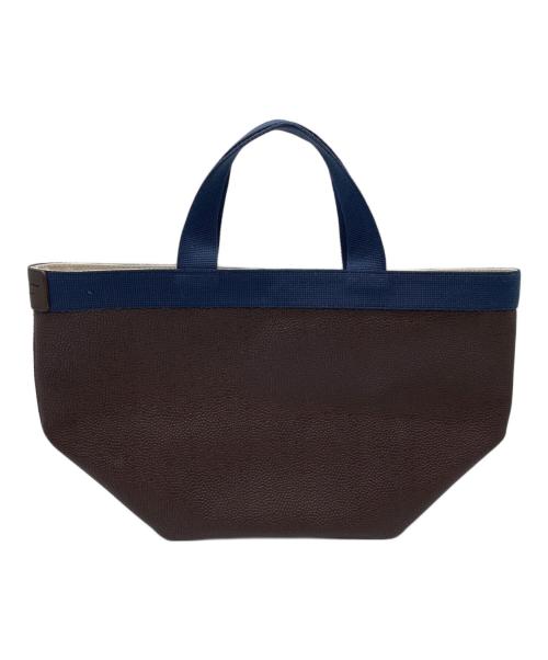 Herve Chapelier（エルベシャプリエ）Herve Chapelier (エルベシャプリエ) ハンドバッグ ネイビー×ブラウンの古着・服飾アイテム