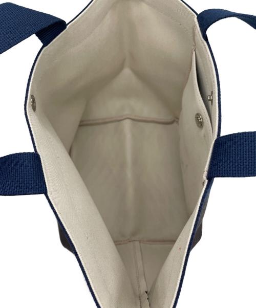 Herve Chapelier（エルベシャプリエ）Herve Chapelier (エルベシャプリエ) ハンドバッグ ネイビー×ブラウンの古着・服飾アイテム