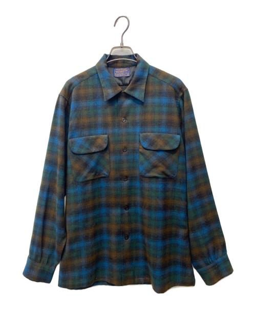 PENDLETON（ペンドルトン）PENDLETON (ペンドルトン) ボードシャツ 50's ブルー サイズ:Mの古着・服飾アイテム