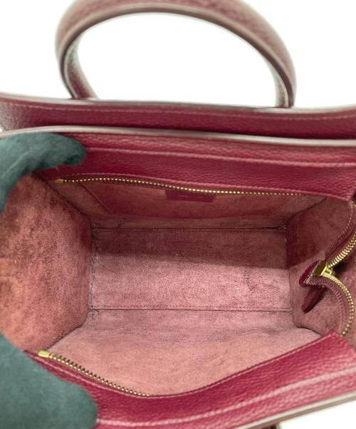 CELINE（セリーヌ）CELINE (セリーヌ) ラゲージ ナノ 2WAYショルダーバッグ レッドの古着・服飾アイテム