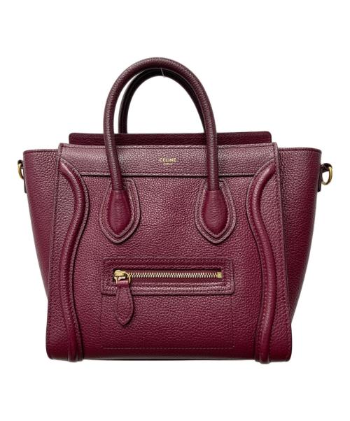 CELINE（セリーヌ）CELINE (セリーヌ) ラゲージ ナノ 2WAYショルダーバッグ レッドの古着・服飾アイテム