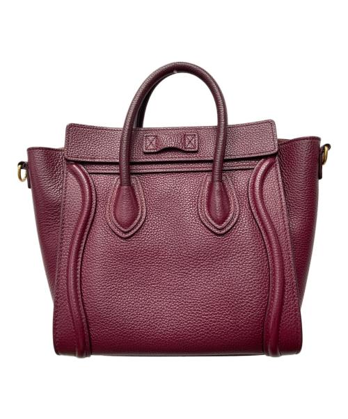 CELINE（セリーヌ）CELINE (セリーヌ) ラゲージ ナノ 2WAYショルダーバッグ レッドの古着・服飾アイテム