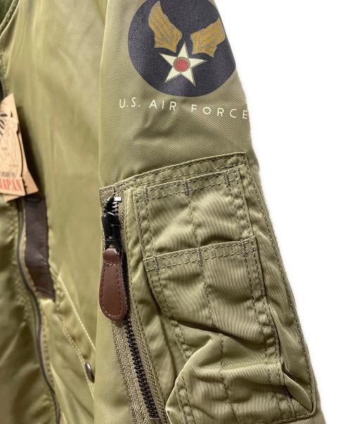 HOUSTON（ヒューストン）HOUSTON (ヒューストン) L-2 フライトジャケット オリーブ サイズ:38の古着・服飾アイテム