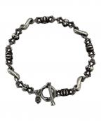 JUSTIN DAVIS×Hideo Uchiyamaジャスティンデイビス）の古着「DOUBLE CROSS BRACELET」｜シルバー