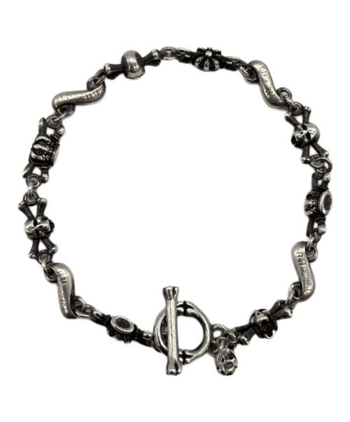 JUSTIN DAVIS（ジャスティンデイビス）JUSTIN DAVIS (ジャスティンデイビス) Hideo Uchiyama DOUBLE CROSS BRACELET シルバーの古着・服飾アイテム