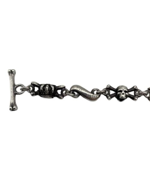 JUSTIN DAVIS（ジャスティンデイビス）JUSTIN DAVIS (ジャスティンデイビス) Hideo Uchiyama DOUBLE CROSS BRACELET シルバーの古着・服飾アイテム