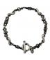 JUSTIN DAVIS (ジャスティンデイビス) Hideo Uchiyama DOUBLE CROSS BRACELET シルバー：28000円