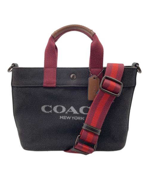 COACH（コーチ）COACH (コーチ) 2WAYバッグ ブラック×レッドの古着・服飾アイテム