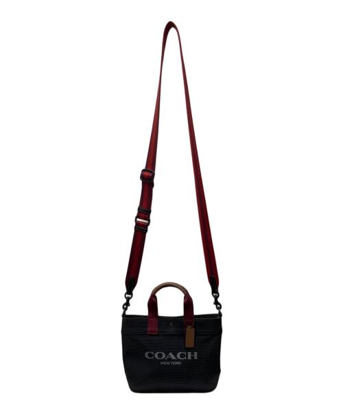 COACH（コーチ）COACH (コーチ) 2WAYバッグ ブラック×レッドの古着・服飾アイテム