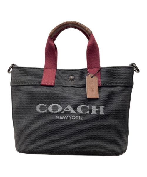 COACH（コーチ）COACH (コーチ) 2WAYバッグ ブラック×レッドの古着・服飾アイテム