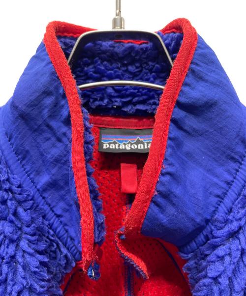 Patagonia（パタゴニア）Patagonia (パタゴニア) クラシックレトロカーディガン 2000年モデル ブルー×レッド サイズ:Mの古着・服飾アイテム