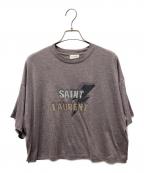 Saint Laurent Parisサンローランパリ）の古着「半袖カットソー ライトニングボルト」｜パープル