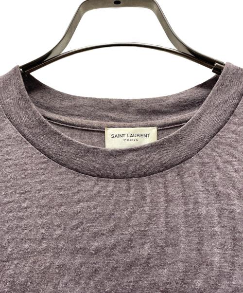 Saint Laurent Paris（サンローランパリ）Saint Laurent Paris (サンローランパリ) 半袖カットソー ライトニングボルト パープル サイズ:Sの古着・服飾アイテム