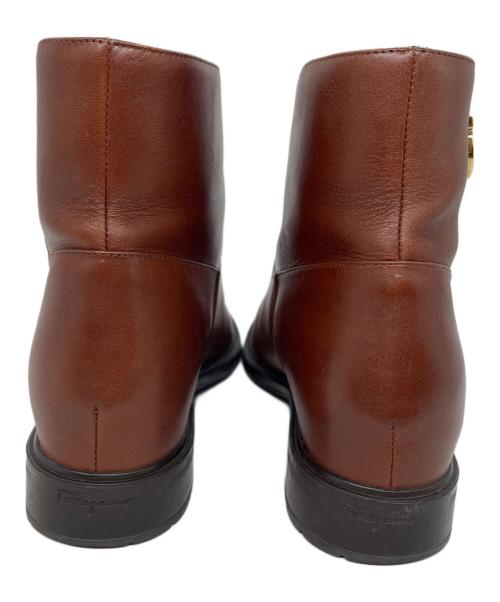 Salvatore Ferragamo（サルヴァトーレ フェラガモ）Salvatore Ferragamo (サルヴァトーレ フェラガモ) ショートブーツ ブラウン サイズ:23の古着・服飾アイテム
