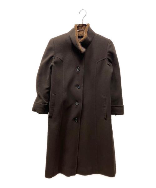 Leilian（レリアン）Leilian (レリアン) ミンクカラーカシミヤコート ブラウン サイズ:9の古着・服飾アイテム