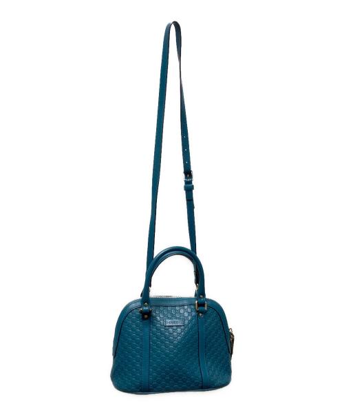 GUCCI（グッチ）GUCCI (グッチ) 2WAYバッグ マイクログッチシマ ミニ ドーム ブルーグリーンの古着・服飾アイテム