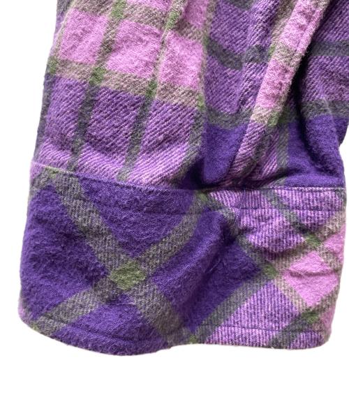 Hysteric Glamour（ヒステリックグラマー）Hysteric Glamour (ヒステリックグラマー) SUPREME (シュプリーム) 長袖シャツ パープル×ピンク サイズ:XLの古着・服飾アイテム