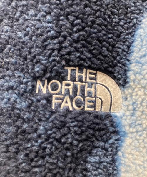 THE NORTH FACE（ザ ノース フェイス）THE NORTH FACE (ザ ノース フェイス) SUPREME (シュプリーム) Bleached Denim Print Fleece Jacket ネイビー・ライトブルー サイズ:XLの古着・服飾アイテム