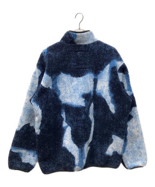 THE NORTH FACE（ザ ノース フェイス）THE NORTH FACE (ザ ノース フェイス) SUPREME (シュプリーム) Bleached Denim Print Fleece Jacket ネイビー・ライトブルー サイズ:XLの古着・服飾アイテム