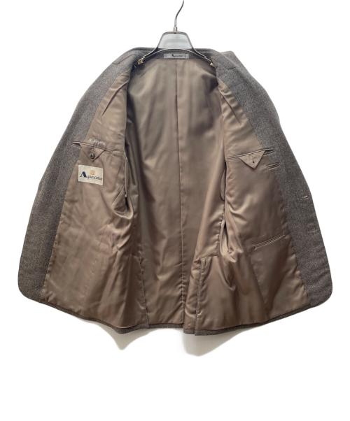 Aquascutum（アクアスキュータム）Aquascutum (アクアスキュータム) カシミヤ2Bテーラードジャケット ブラウン サイズ:98AB6の古着・服飾アイテム