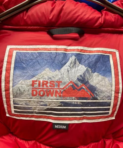 FIRST DOWN（ファーストダウン）FIRST DOWN (ファーストダウン) ダウンジャケット ブルー×ホワイト サイズ:Mの古着・服飾アイテム