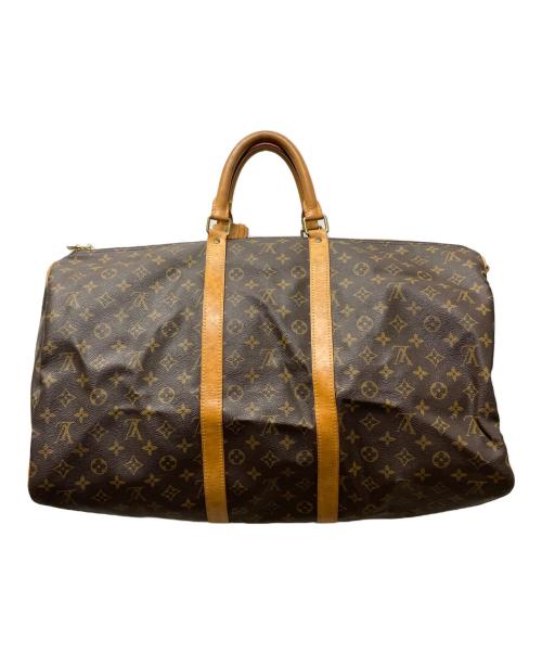 LOUIS VUITTON（ルイ ヴィトン）LOUIS VUITTON (ルイ ヴィトン) キーポル・バンドリエール55 ブラウン・ベージュの古着・服飾アイテム