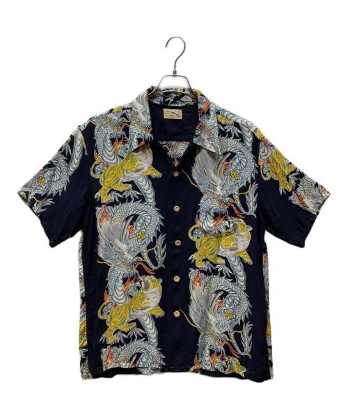 Sun Surf（サンサーフ）Sun Surf (サンサーフ) 半袖シャツ SPECIAL EDITION “TORNADO TIGER” ネイビー サイズ:Lの古着・服飾アイテム