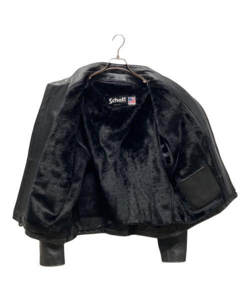 Schott（ショット）Schott (ショット) ライナー付シングルライダースジャケット ブラック サイズ:52の古着・服飾アイテム