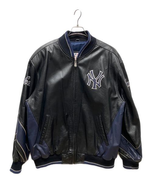 GENUINE MERCHANDISE（ジェニュイン マーチャンダイズ）GENUINE MERCHANDISE (ジェニュイン マーチャンダイズ) レザースタジャン ブラック サイズ:XLの古着・服飾アイテム